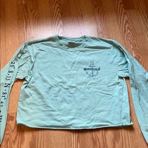 Teal Cropped Long Sleeve